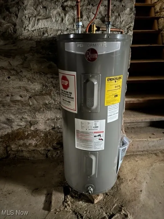 Utility room with water heater