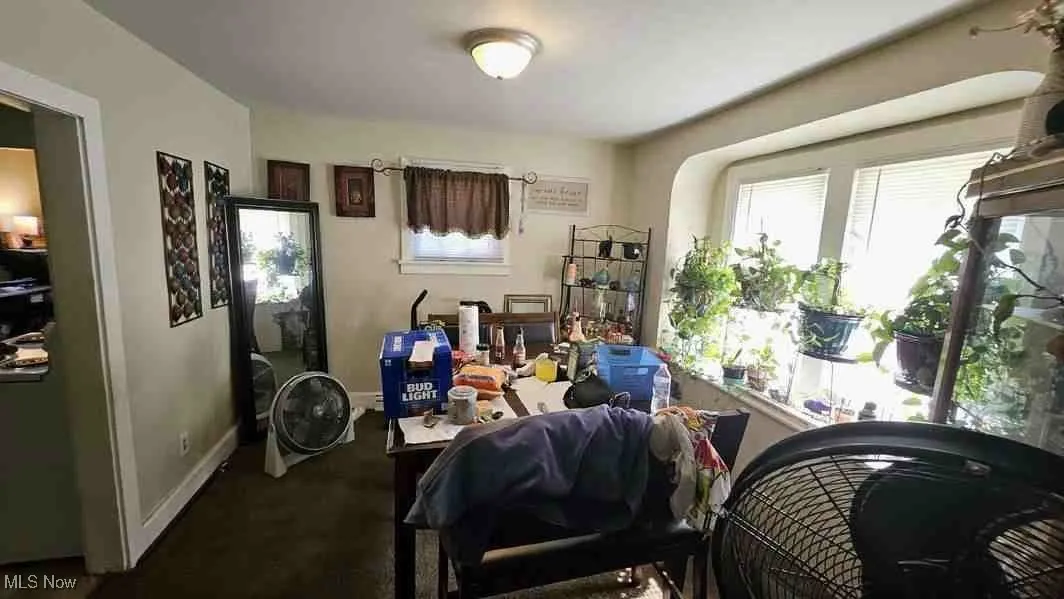Dining space with baseboards