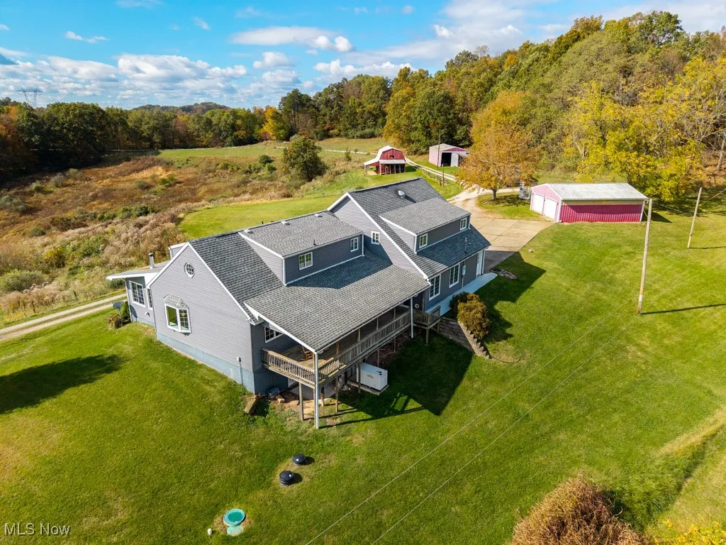 View from above of property