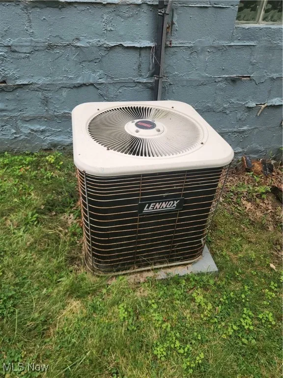 Exterior view of a central AC unit