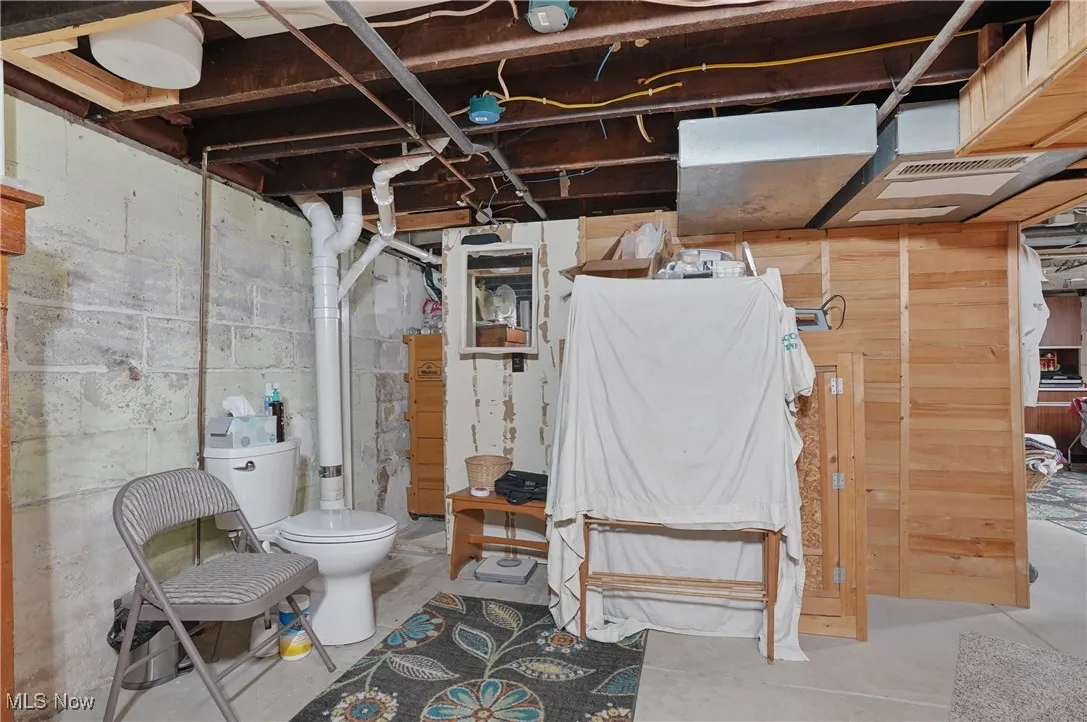 Basement is plumbed in for a shower, sink, and has a new commode.