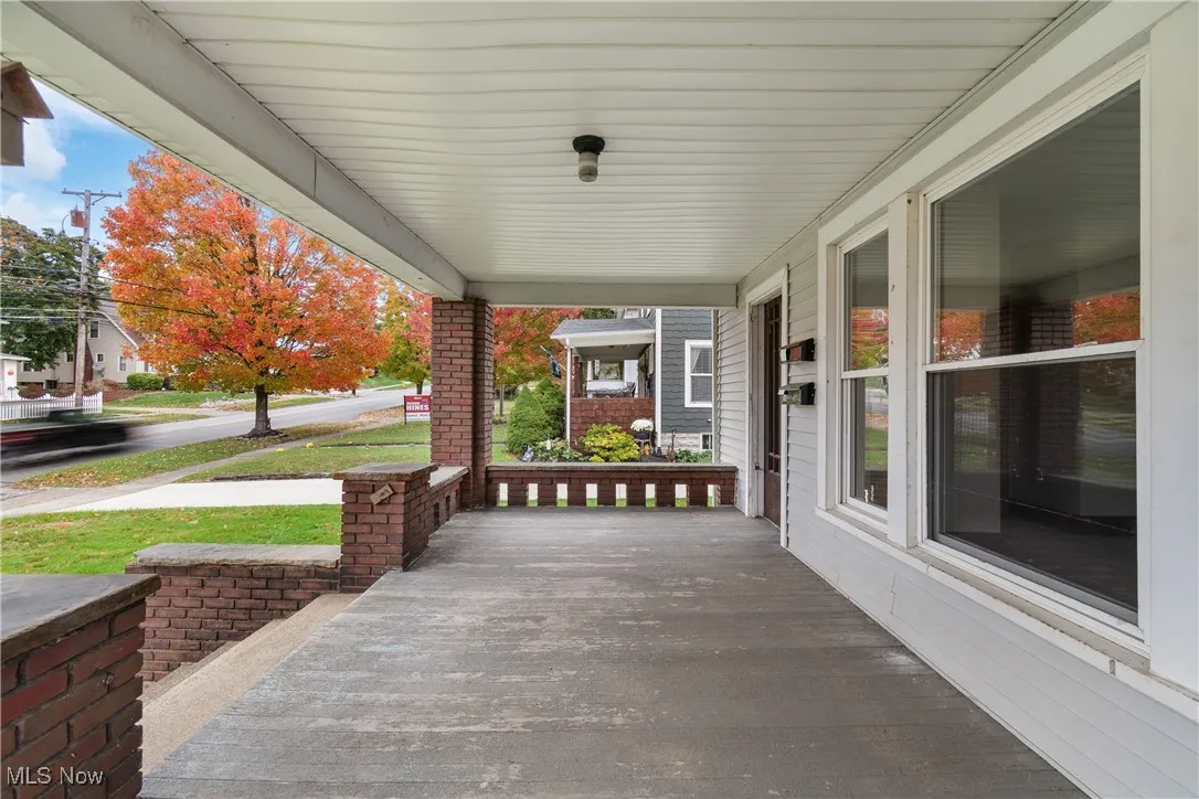 View of covered porch
