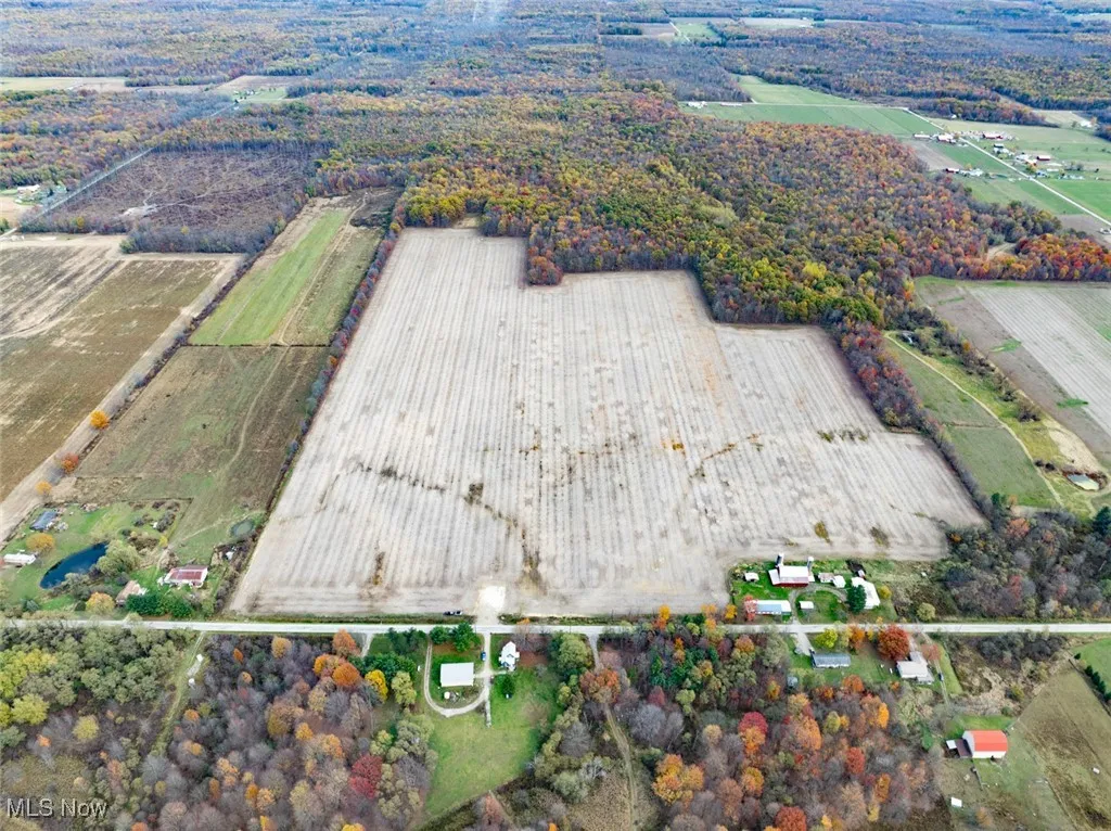 View of rural area featuring abundant farmland and property boundaries highlighted