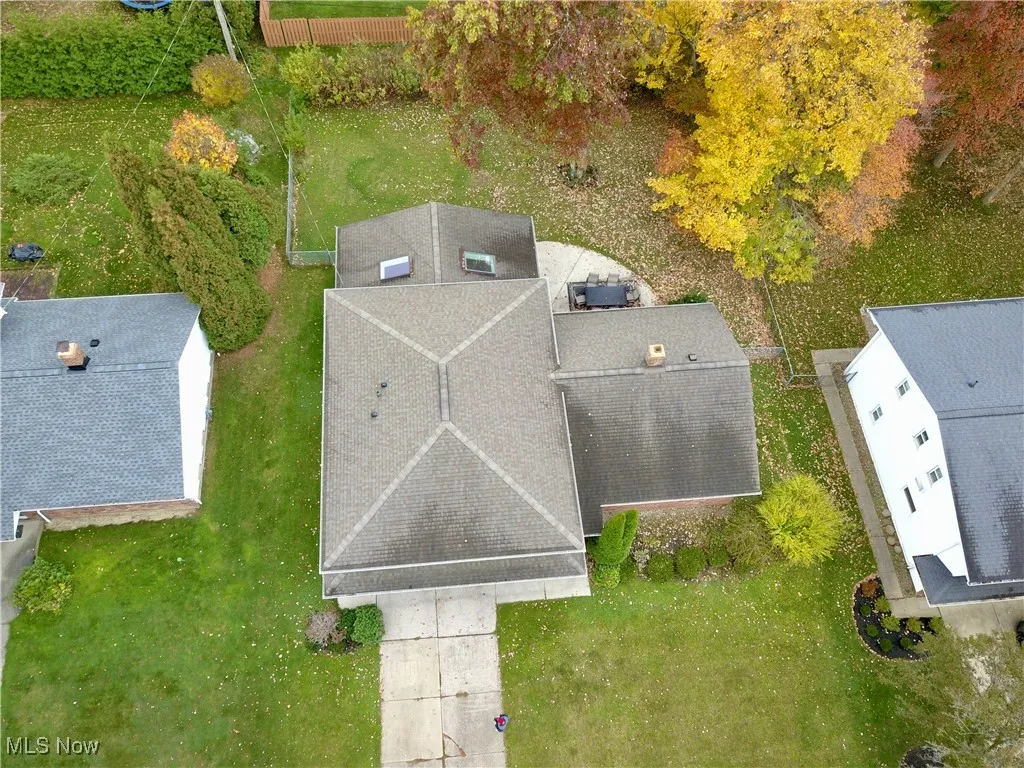 View from above of property