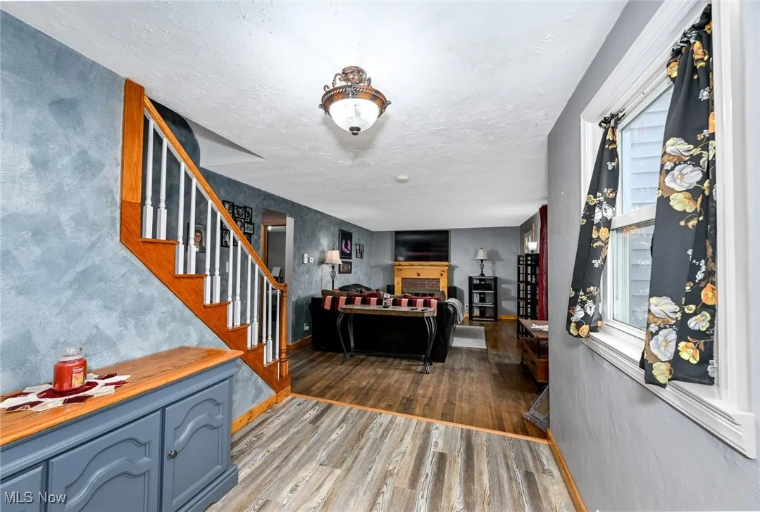 View of family room from kitchen
