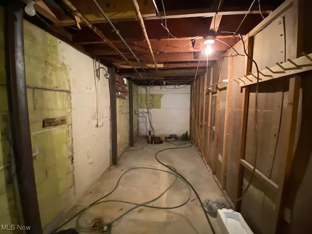 View of unfinished below grade area