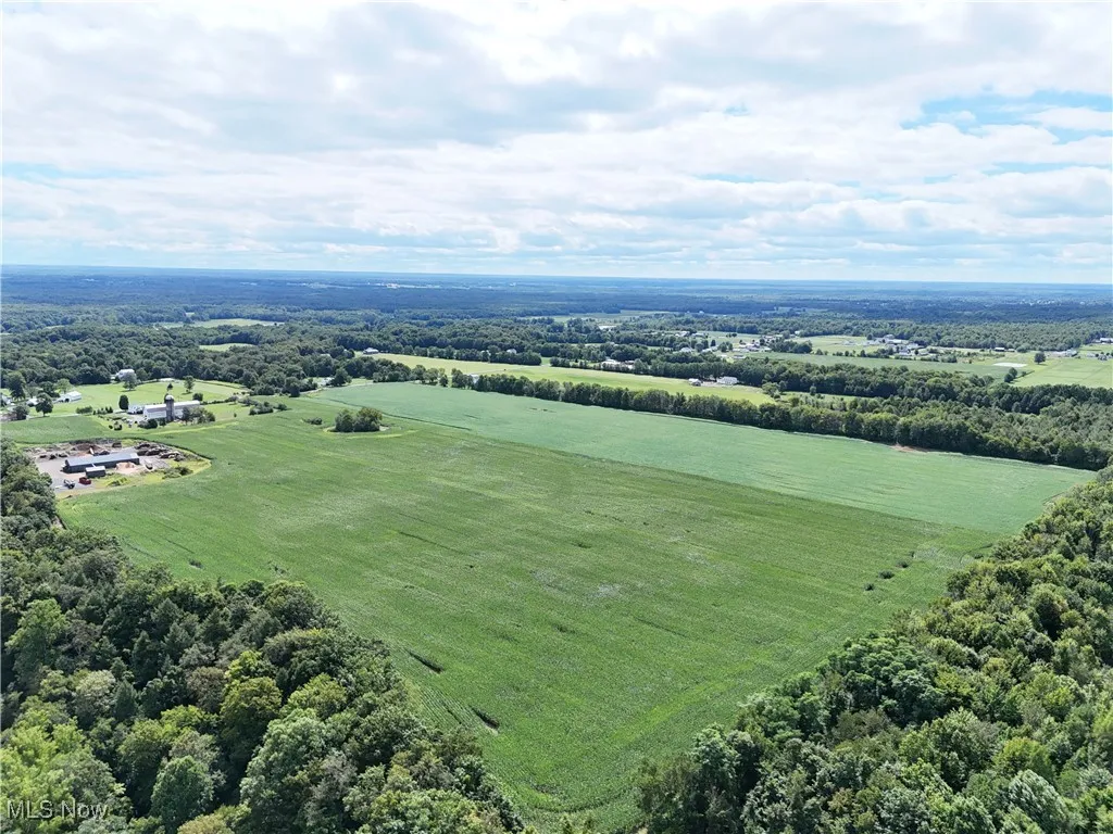 Overview of rural landscape with abundant farmland