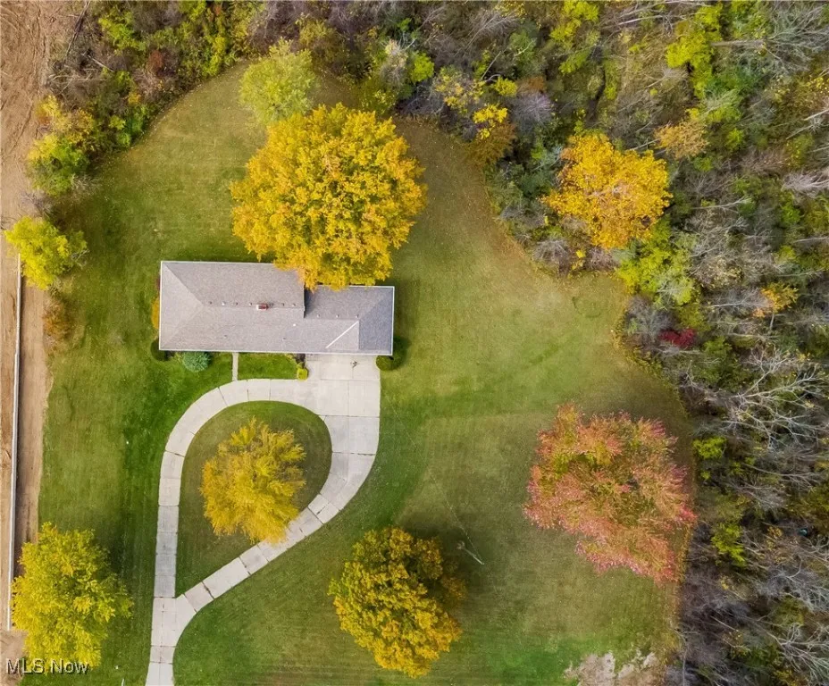 View from above of property