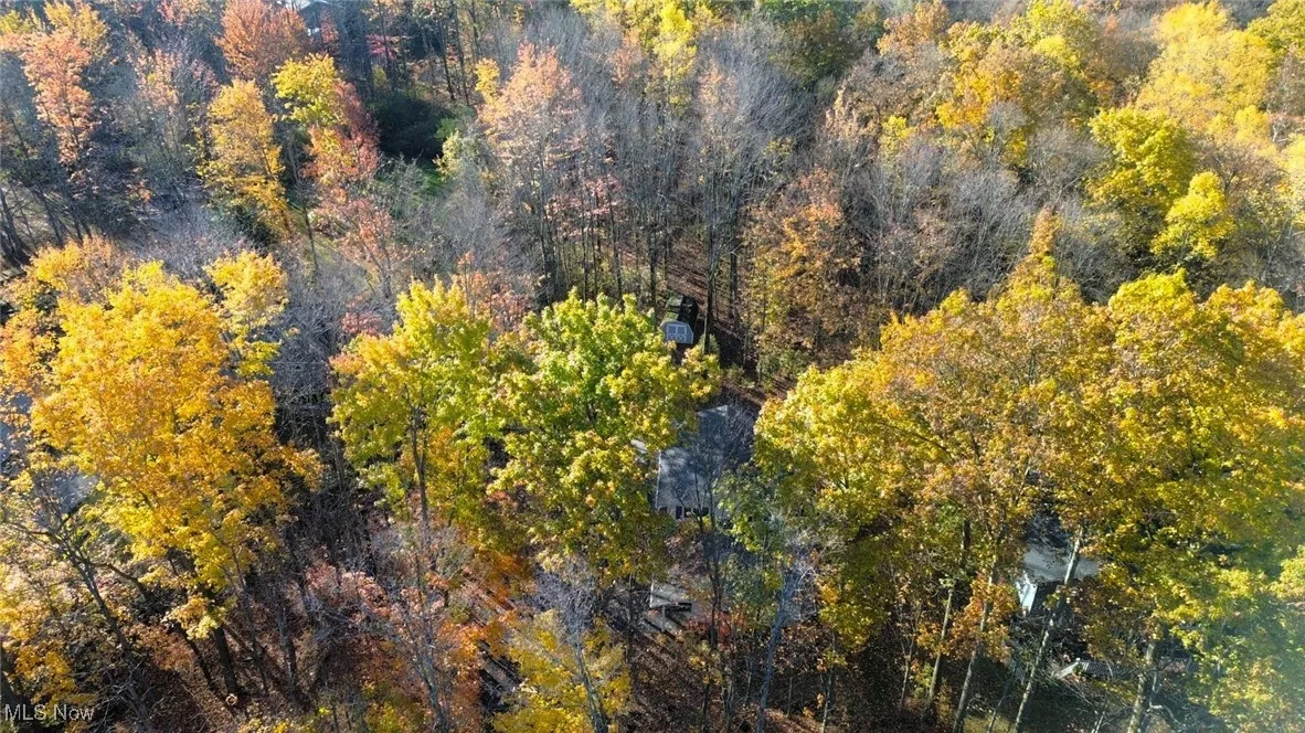 Looking down upon the property.
