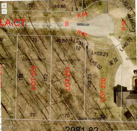 Aerial map of property and surrounding area
