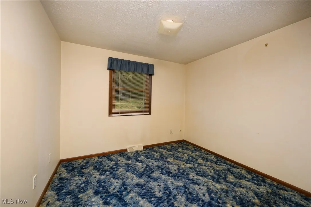 Spare room with a textured ceiling and carpet floors