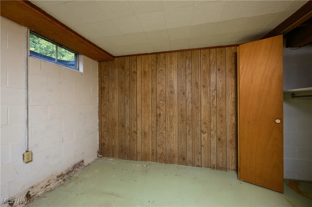 View of below grade area