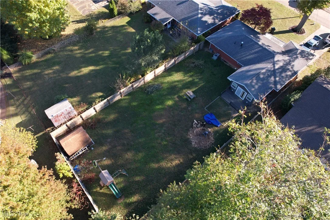 View from above of property