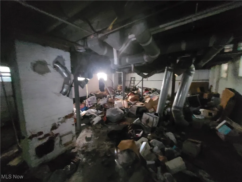 View of unfinished below grade area