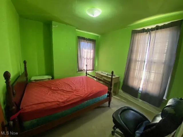 Bedroom featuring carpet floors