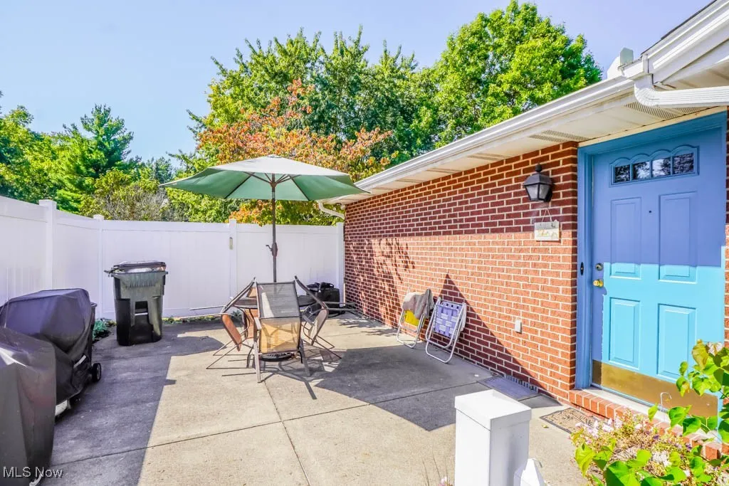 Patio with privacy fence