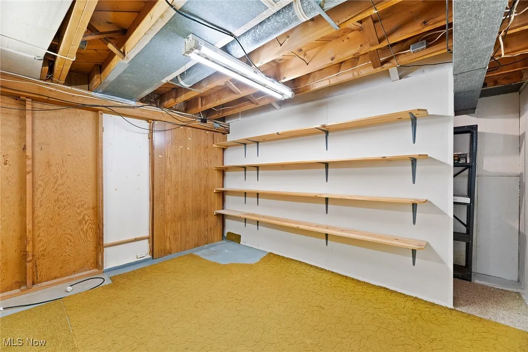 View of unfinished below grade area