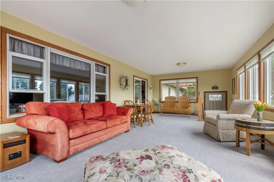 Large sun room off the kitchen.