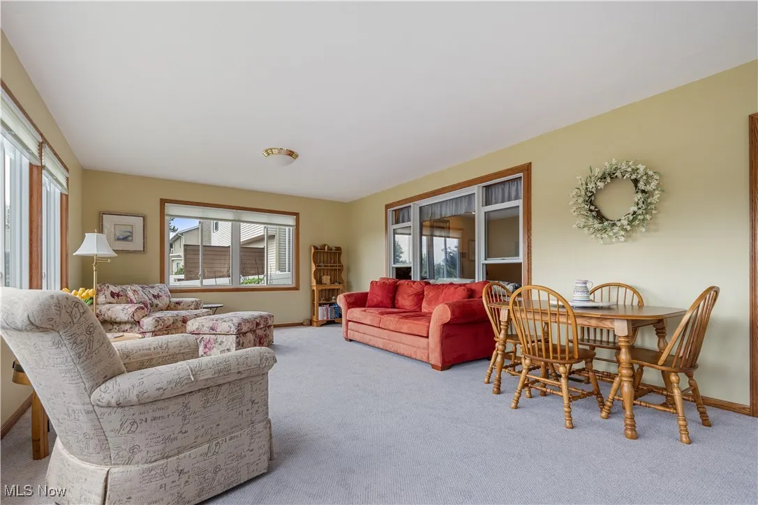 Large sun room off the kitchen.