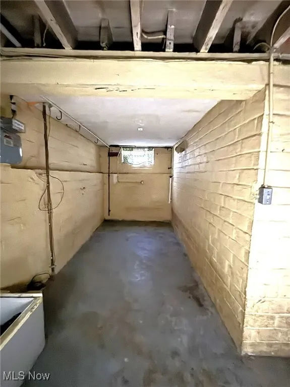 View of below grade area