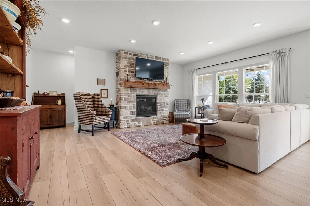 Open concept with gas fireplace!