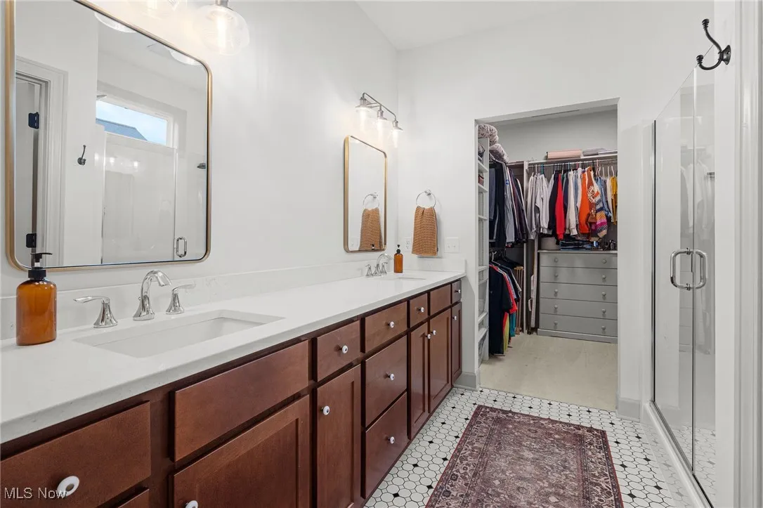 Master bath with double sinks