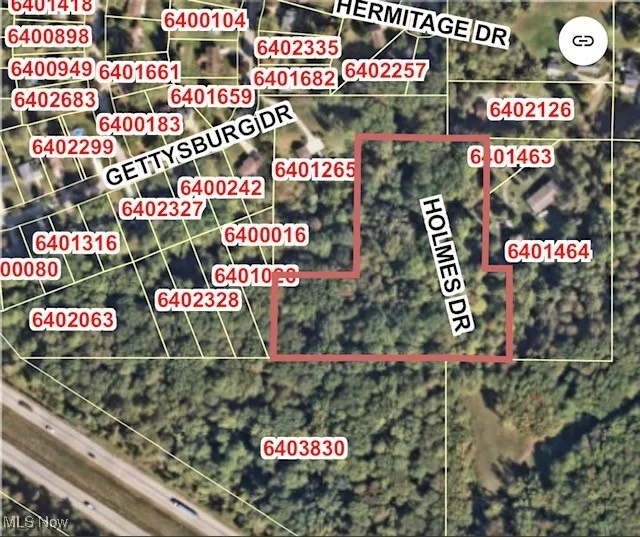 Aerial view of property's location