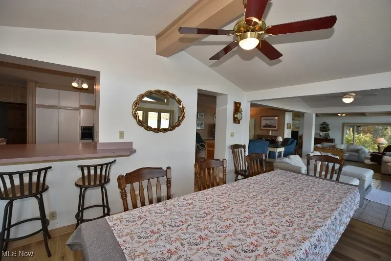 Eat at bar looks into the kitchen area and provides additional seating