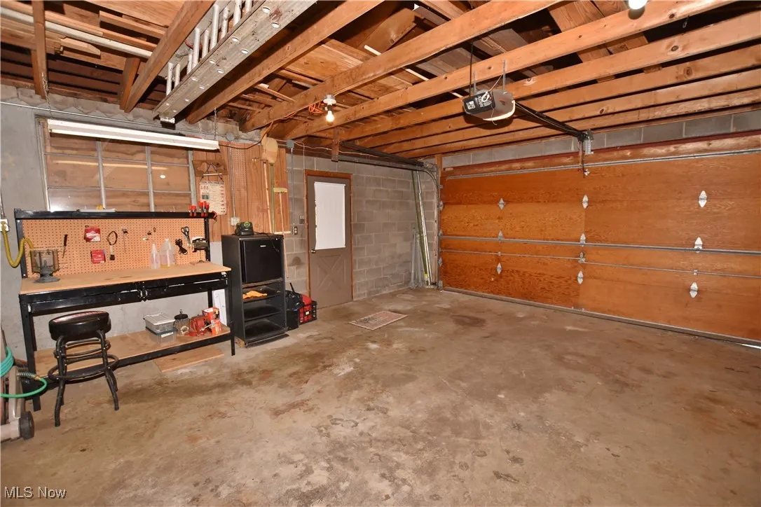 The 2 car attached garage