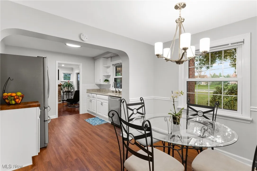 Open and light filled with great views of the front yard