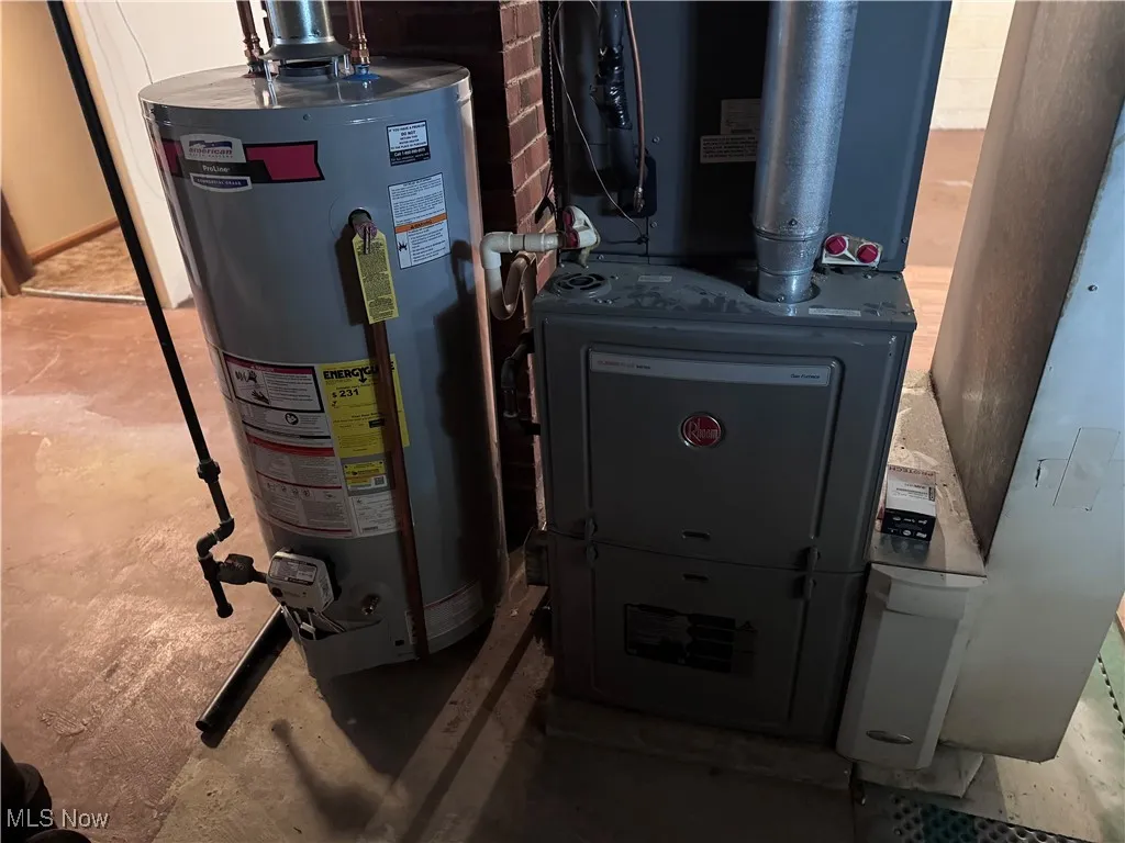 Updated water tank and furnace.