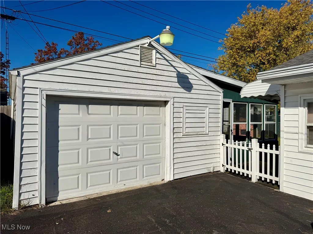 Garage with driveway