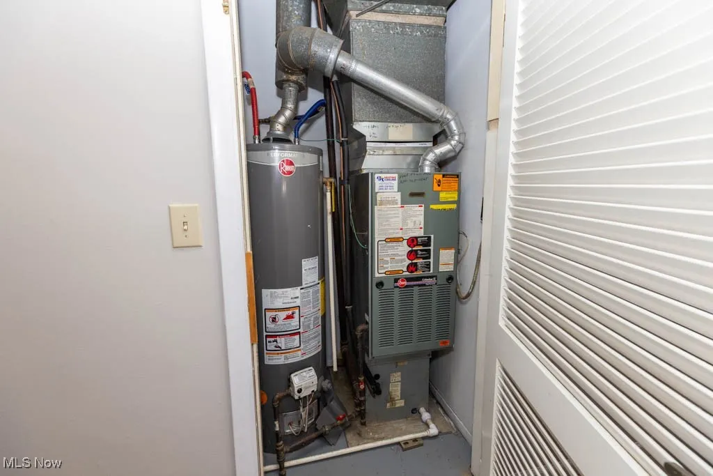 Utilities with water heater and heating unit