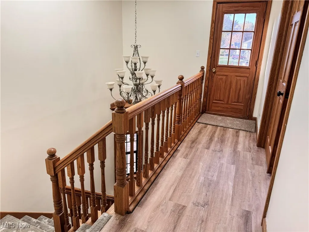 Upstairs view to the balcony door