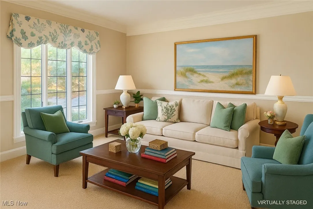 Living Room virtually staged