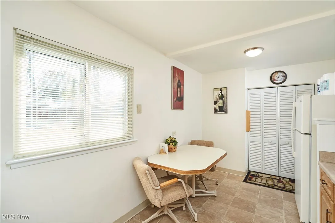 Dining space with baseboards