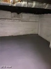 View of below grade area