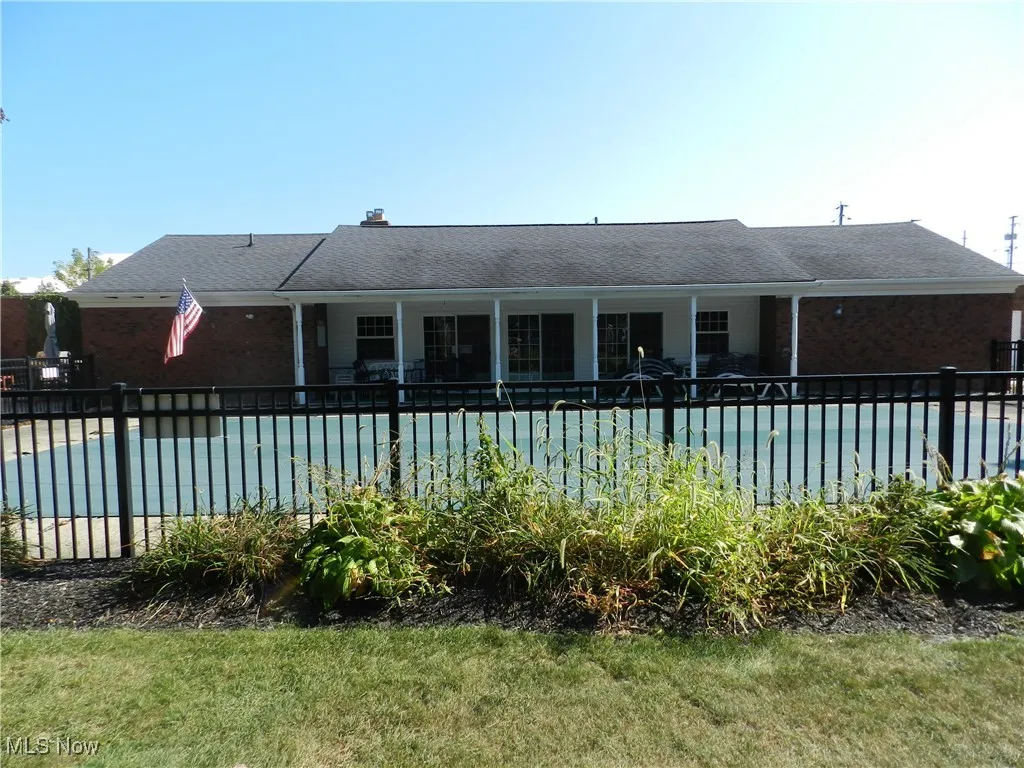 View of pool and community party room