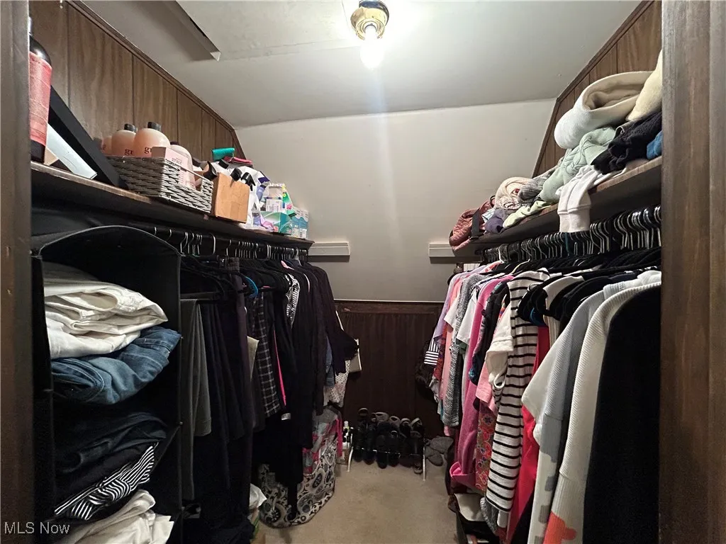 View of walk in closet