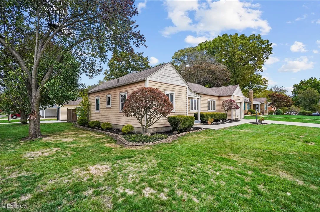 View of front of home with a front yard
