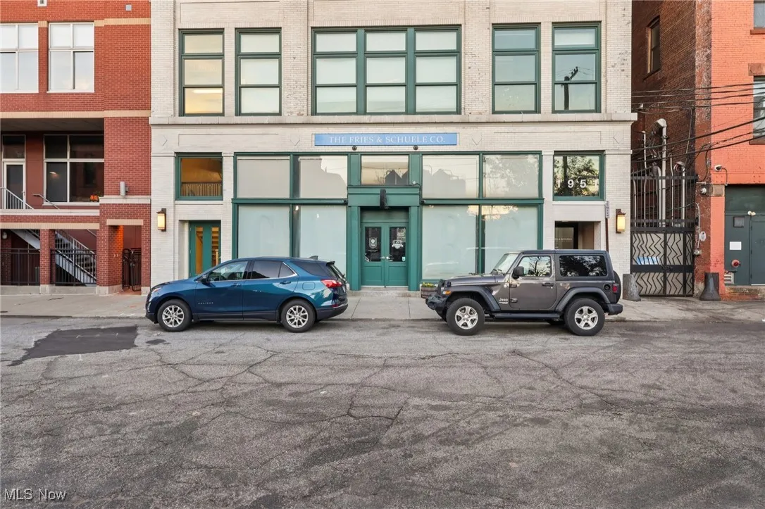 Entrance to property with brick siding