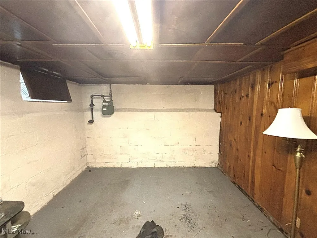 View of unfinished basement