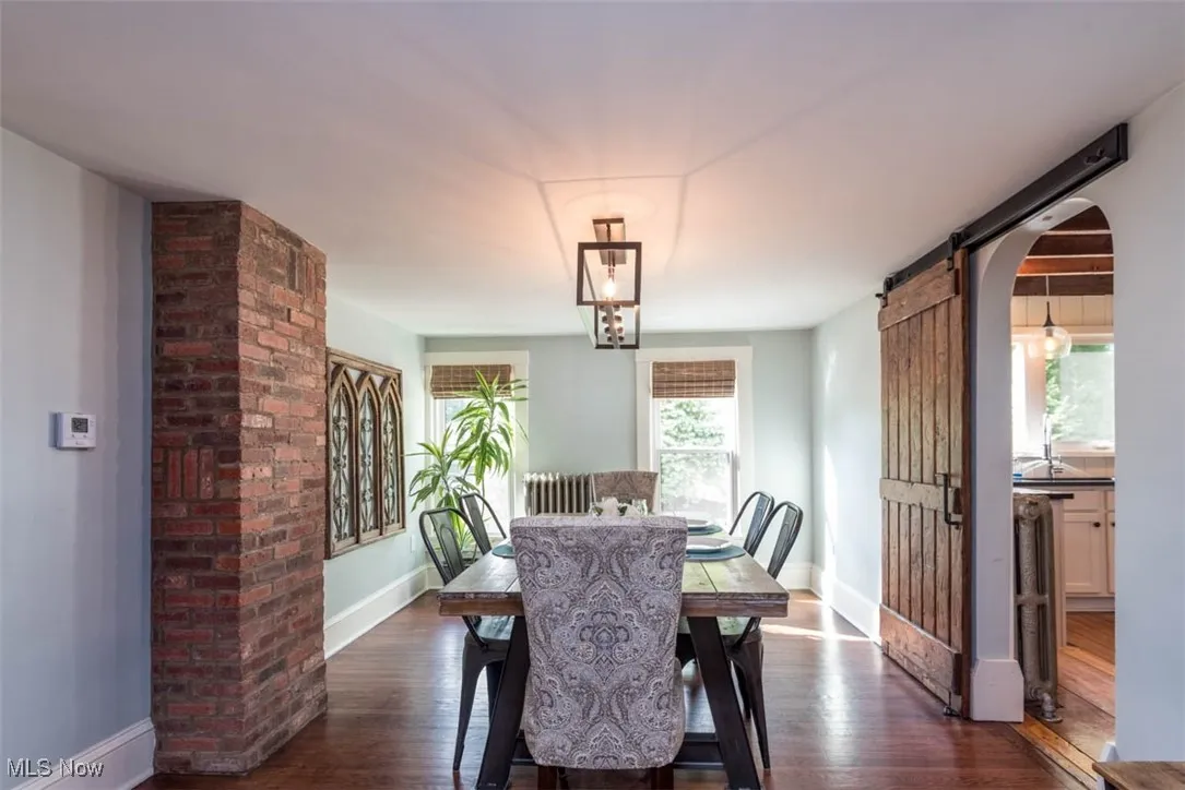 Charming formal dining room with natural light and unique character.
