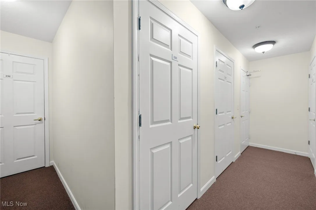 Unit Storage area off center hallway