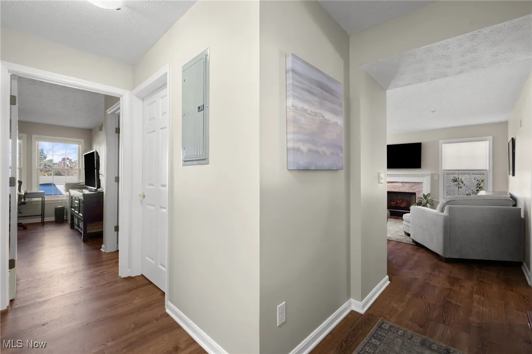 Hallway to living room and bedroom
