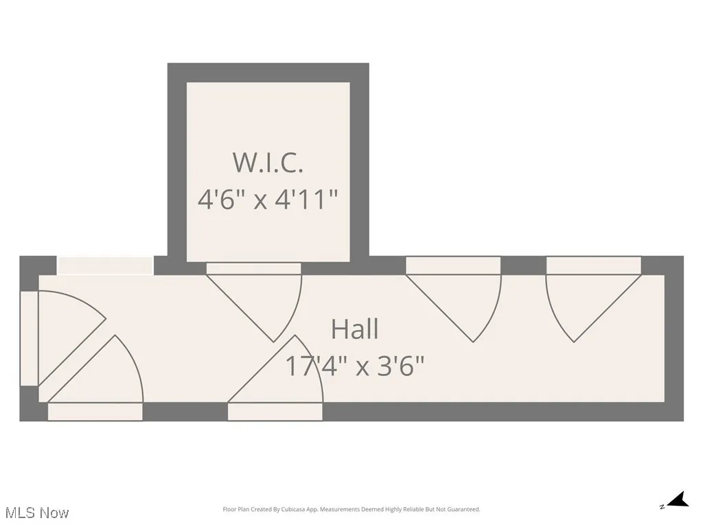 Unit storage closet off center hallway