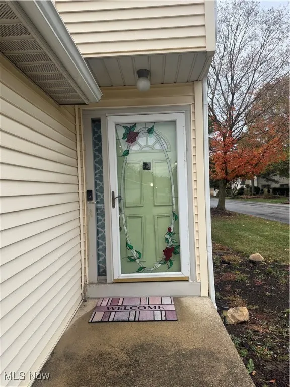 View of exterior entry