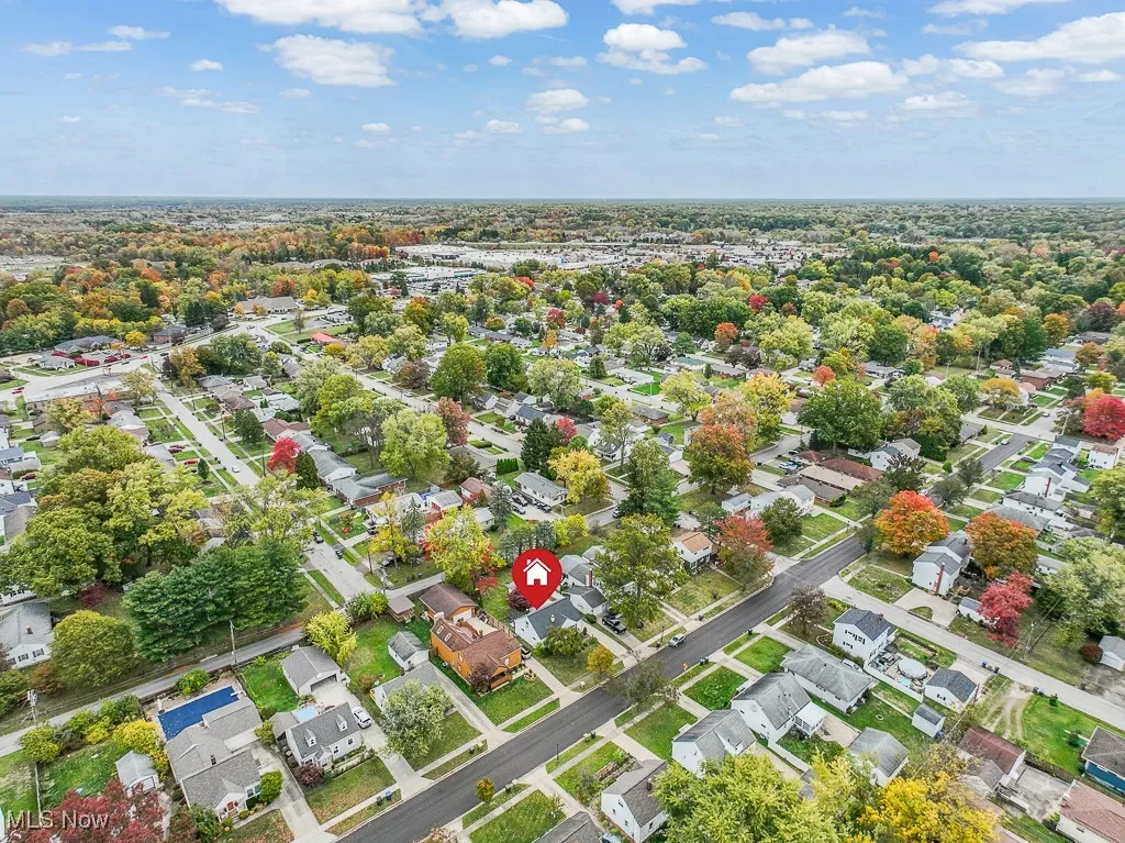 Aerial view of residential area