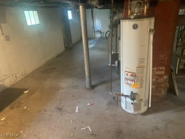Below grade area with gas water heater