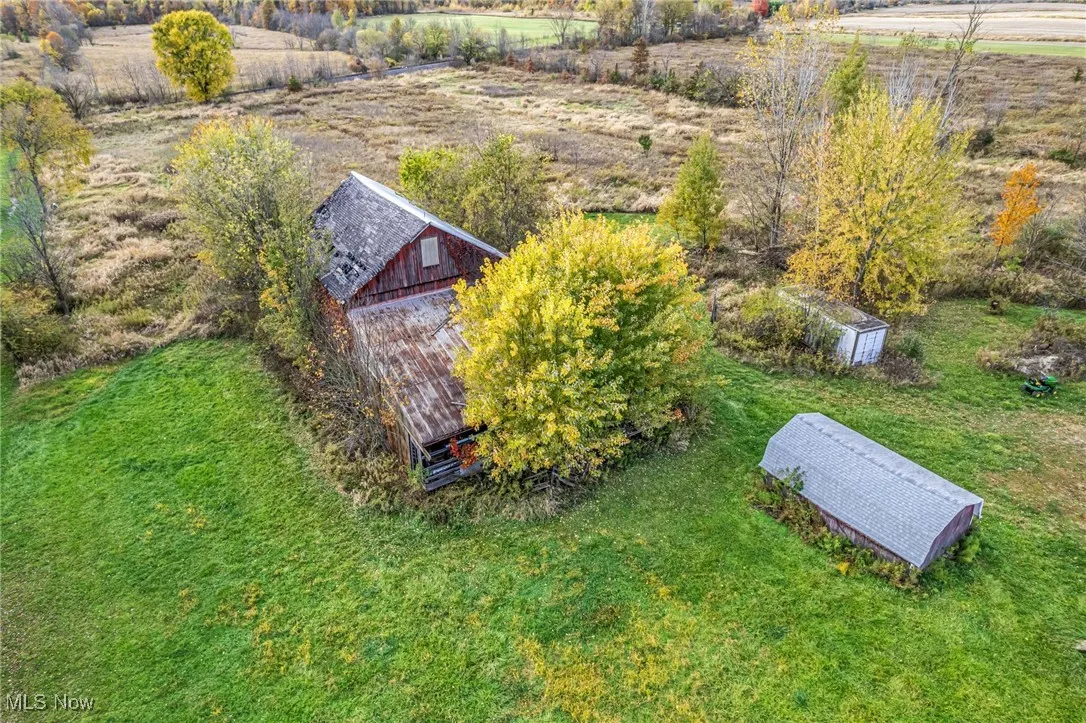 Aerial view of sparsely populated area